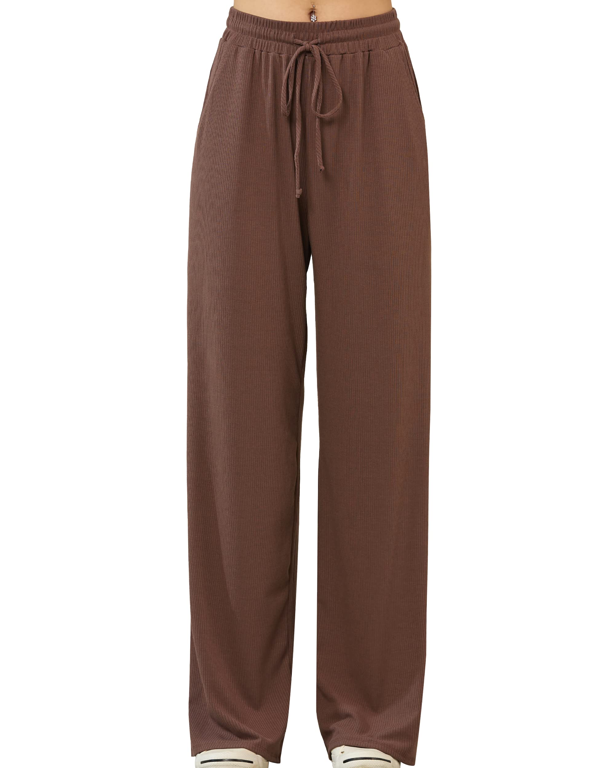 noflik High Waisted Trend Wide Leg Pants