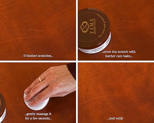 Miniatura 9 de Hoja de cuero curtido vegetal de grano completo cuadrado de 0.047-0.063 in (3-4oz) de grosor para manualidades de cuero (6 x 12 pulgadas, coñac)