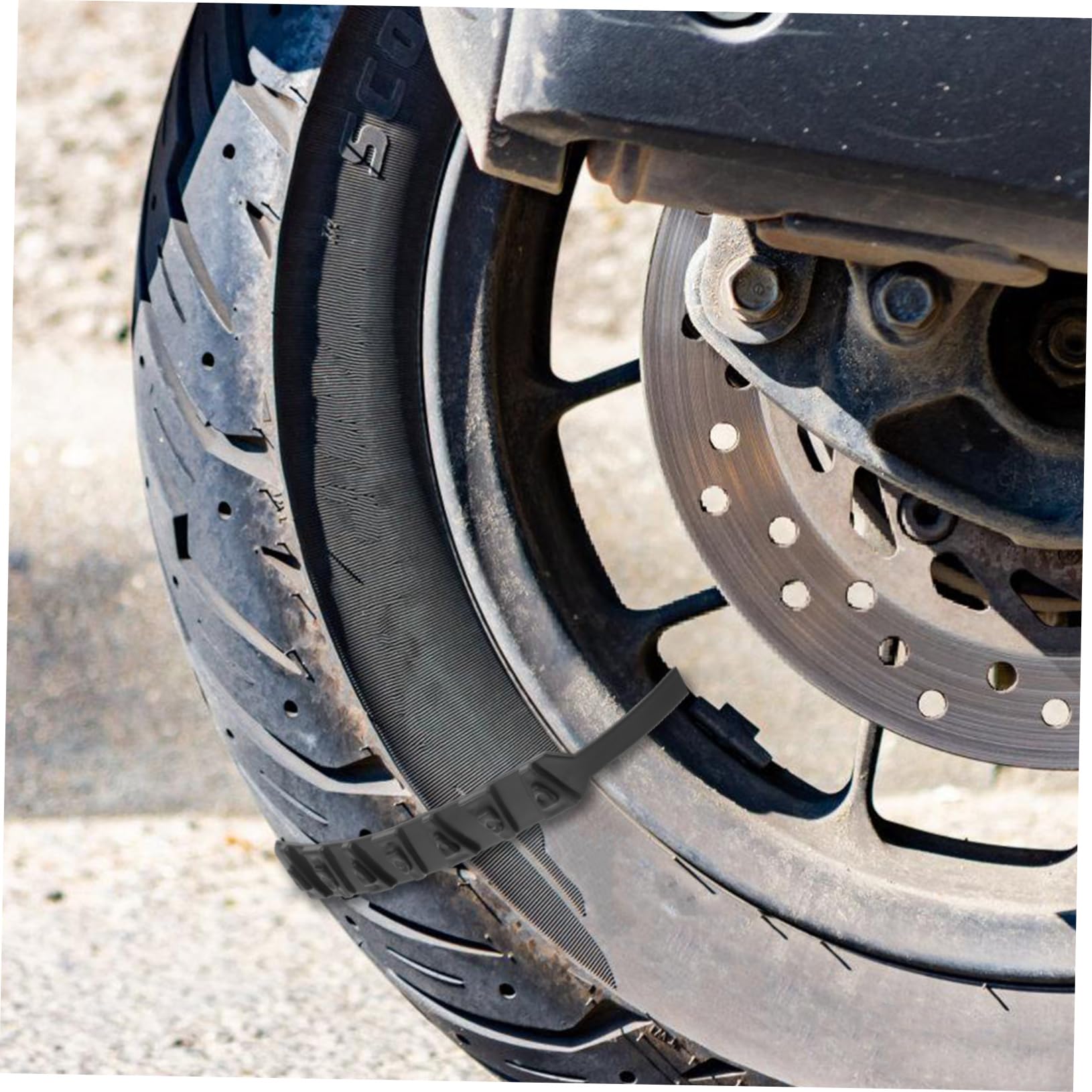 Unomor 10pcs Anti-skid Chain Snow Studs Vehicle Motorcycle Grip Cable Wheel Chains Black Nylon