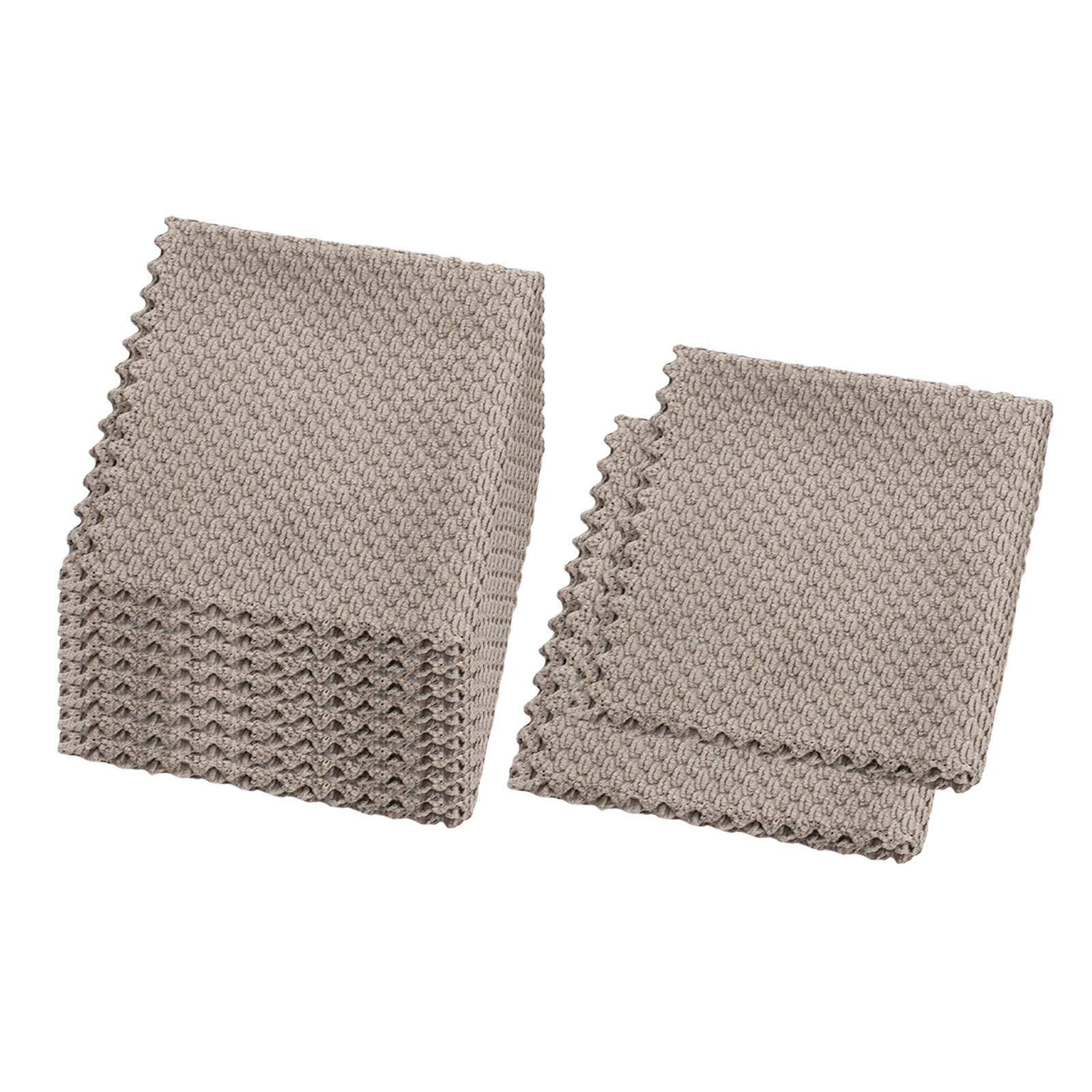 Paños de cocina de microfibra: 10 paños absorbentes color caqui para encimeras