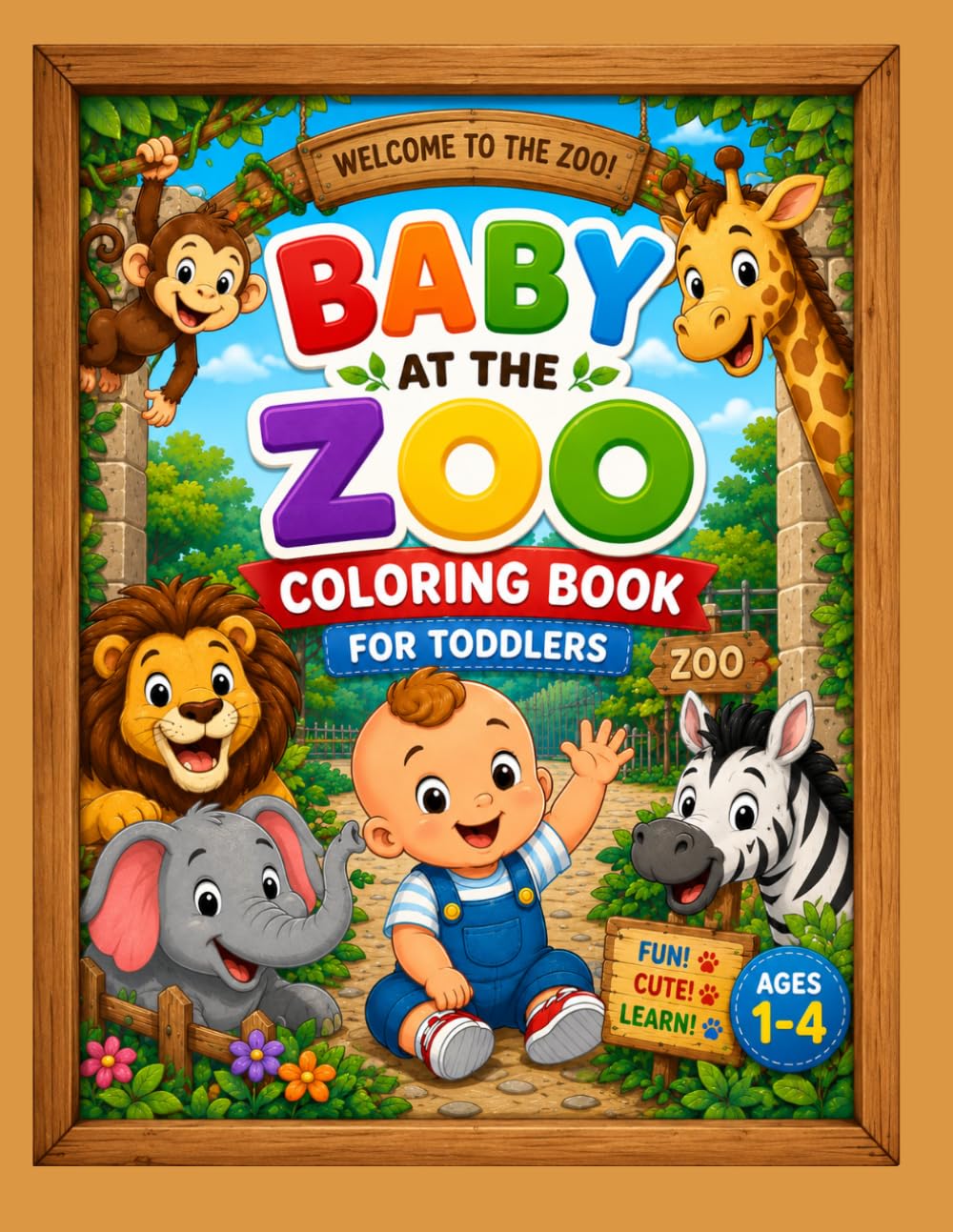 Baby at the Zoo Coloring Book for Toddlers: Fun and Easy Animal Coloring Pages for Kids Ages 1–4 | Cute Zoo Adventures with Simple & Bold Designs (Baby's Adventures)
