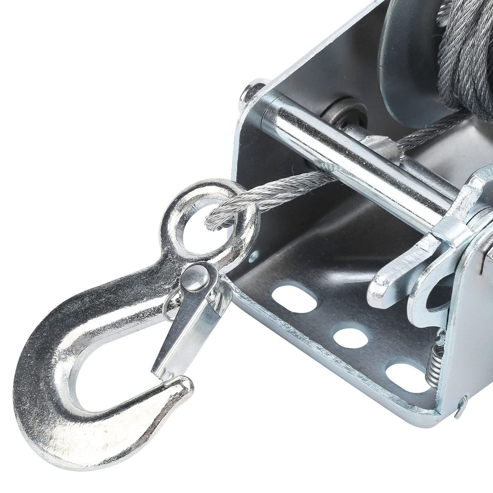 Cabrestante manual con manivela autoblocante, herramienta de eslinga de elevación con accesorios de gancho, construcción de acero de aleación resistente de 800 libras para minas,