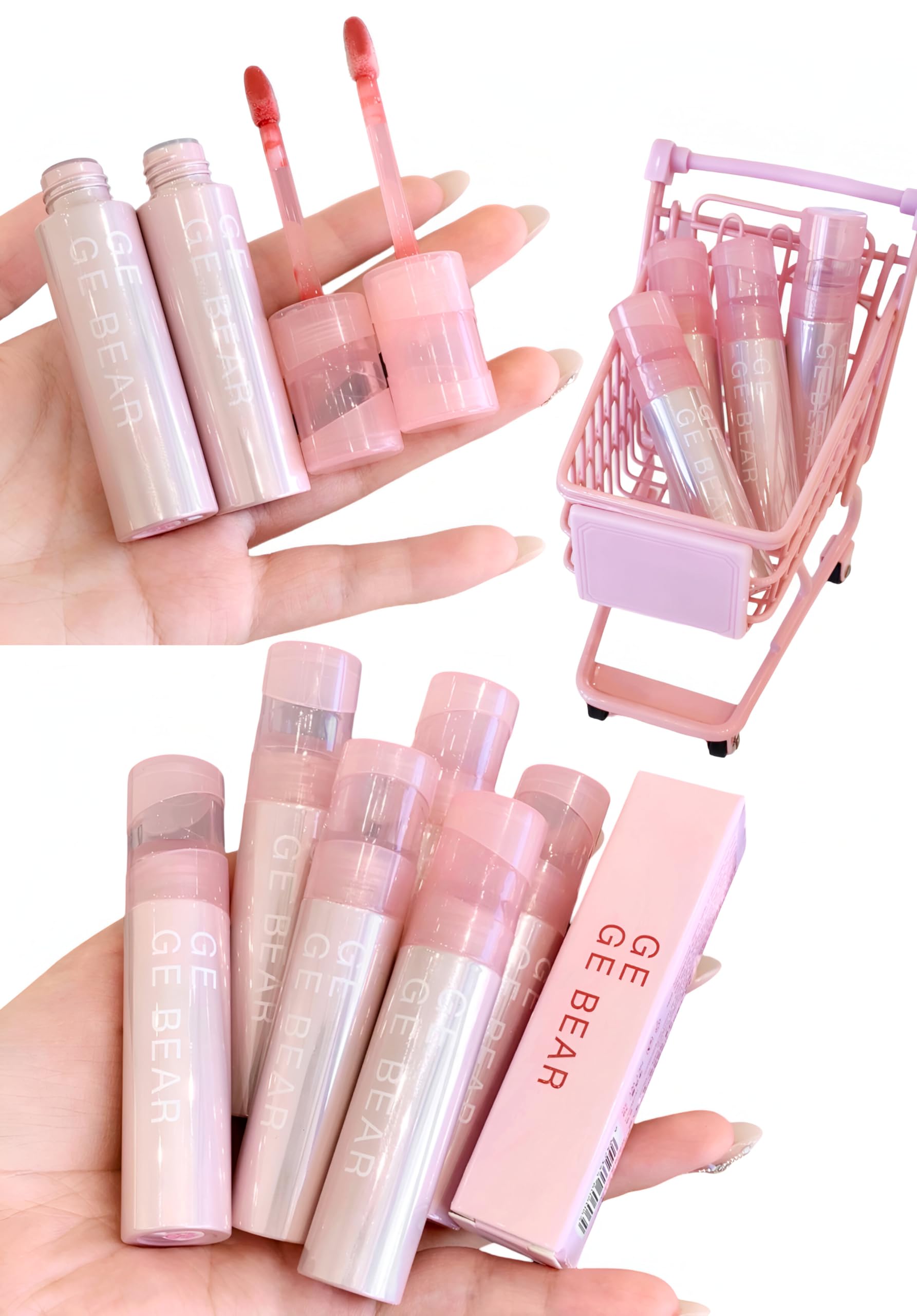 Water Ice Color Lip Gloss For Women | High-Shine, Lightweight Gloss with Sheer Tint | Hydrating, Non-Sticky Formula for Juicy Lips | 6 Juicy Shades for Luminous, Healthy-Looking Lips | (04# Cold Sea Peaches, 3g)-image-13
