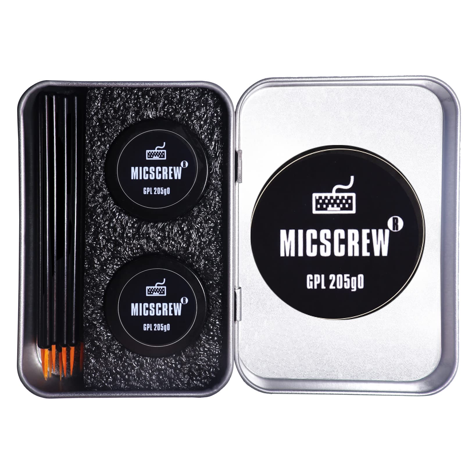 Byhoo Keyboard Lube Kits with 0.35OZ GPL 205G0, and 10 Disposable Lube Brushes, Switch Lube for Key Switches and Plate Mounted Stabilizers, Universal Keyboard Lubricant for Mechanical Keyboard