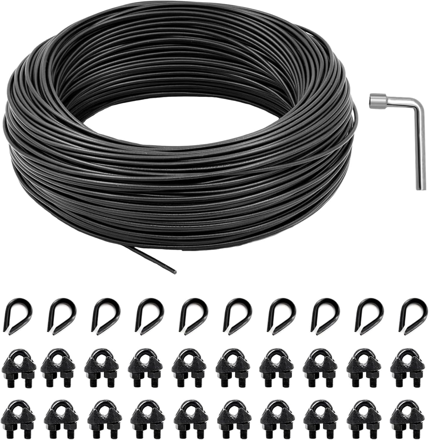hannger String Light Hanging Kit, All-Black Globe String Lights Suspension