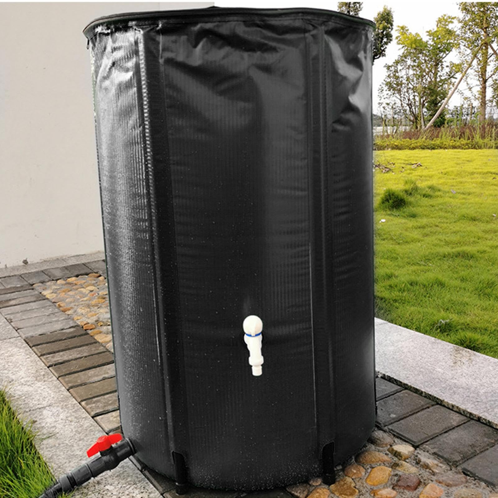 Barriles de lluvia – de recolección de agua de lluvia al aire libre, barril de lluvia de gran capacidad | Tanque de recolección de agua de lluvia ecológico, fuerte solución de almacenamiento | barril de lluvia de gran capacidad | Tanque de recolección de