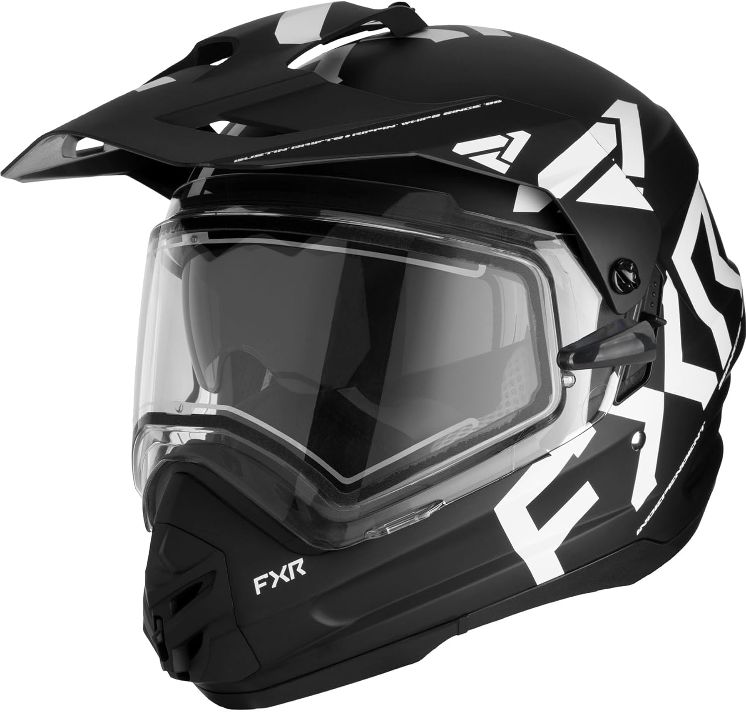 FXR Torque X Team Electric Shield Helmet (Black/White - 2X-Large)