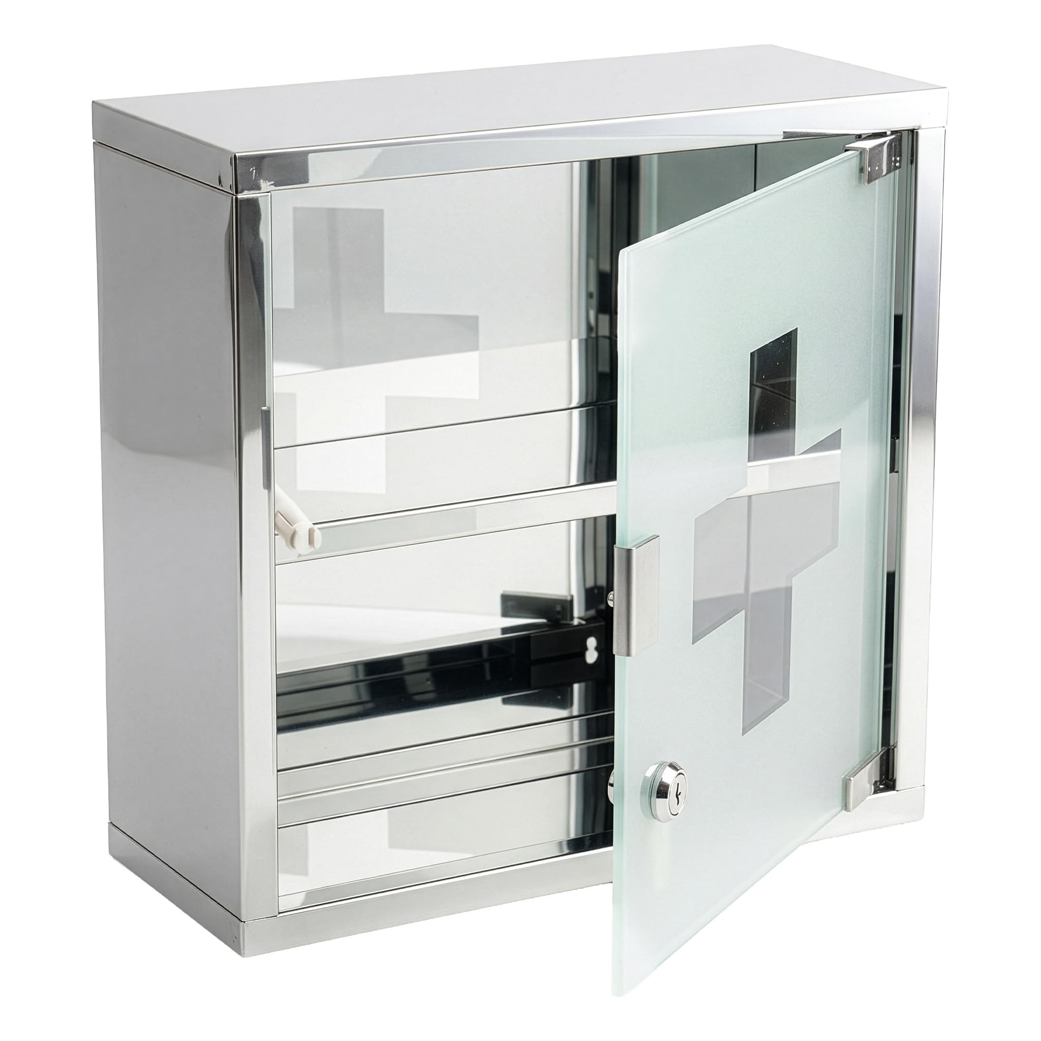 KARAT Medizinschrank Silber 30x30cm - 2 Fächer