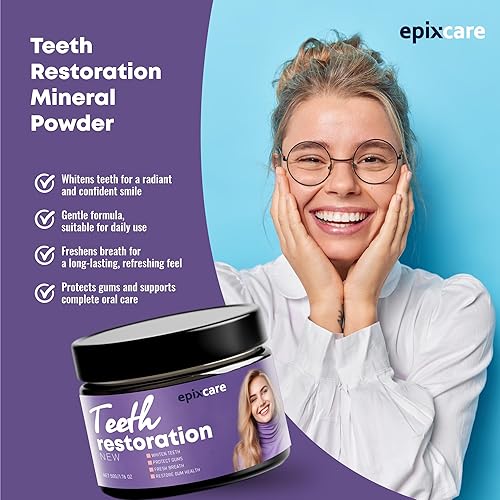 Miniatura 5 de Polvo mineral de restauración de dientes, blanqueamiento dental natural para la salud bucal dental polvo púrpura - eficaz en el fortalecimiento de