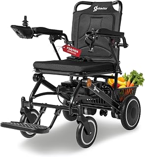 Aotedor Electric Wheelchair for Adults, 500W Motor All-Terrain Foldable Power Motorized Wheelchairs, Airline Approved Portable Travel Wheelchair with 15 Miles Long Range Lithium Battery