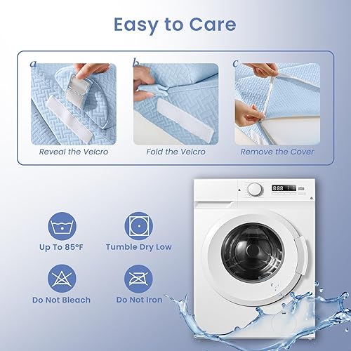 Miniatura 7 de Sasttie Juego de 2 almohadas de cuña para después de la cirugía, 2 almohadas de cuña ajustables con cojín de espuma viscoelástica para el cuello -