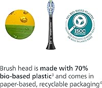 Vista 10 de Philips Sonicare C3 Two-in-One - Cabezales de cepillo de dientes eléctricos de repuesto genuino, negro, paquete de 2, HX9042/95