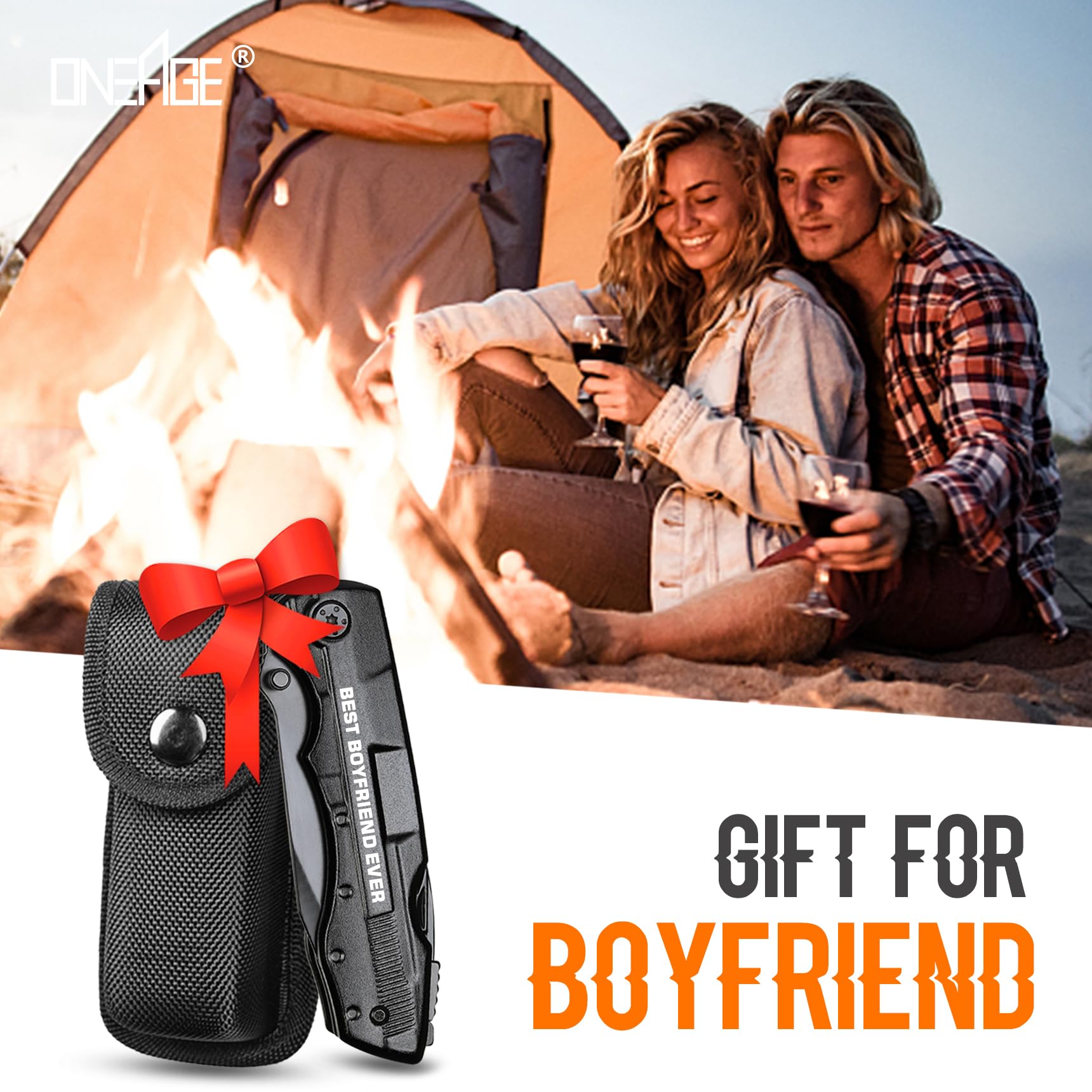 Gifts for Boyfriend, Multitool Knife"BEST BOYFRIEND EVER", Birthday Gifts for Boyfriend - Best Boyfriend Ever Gifts, Boyfriend Christmas Gift, Valentines Day Gifts for Boyfriend, Camping Gifts