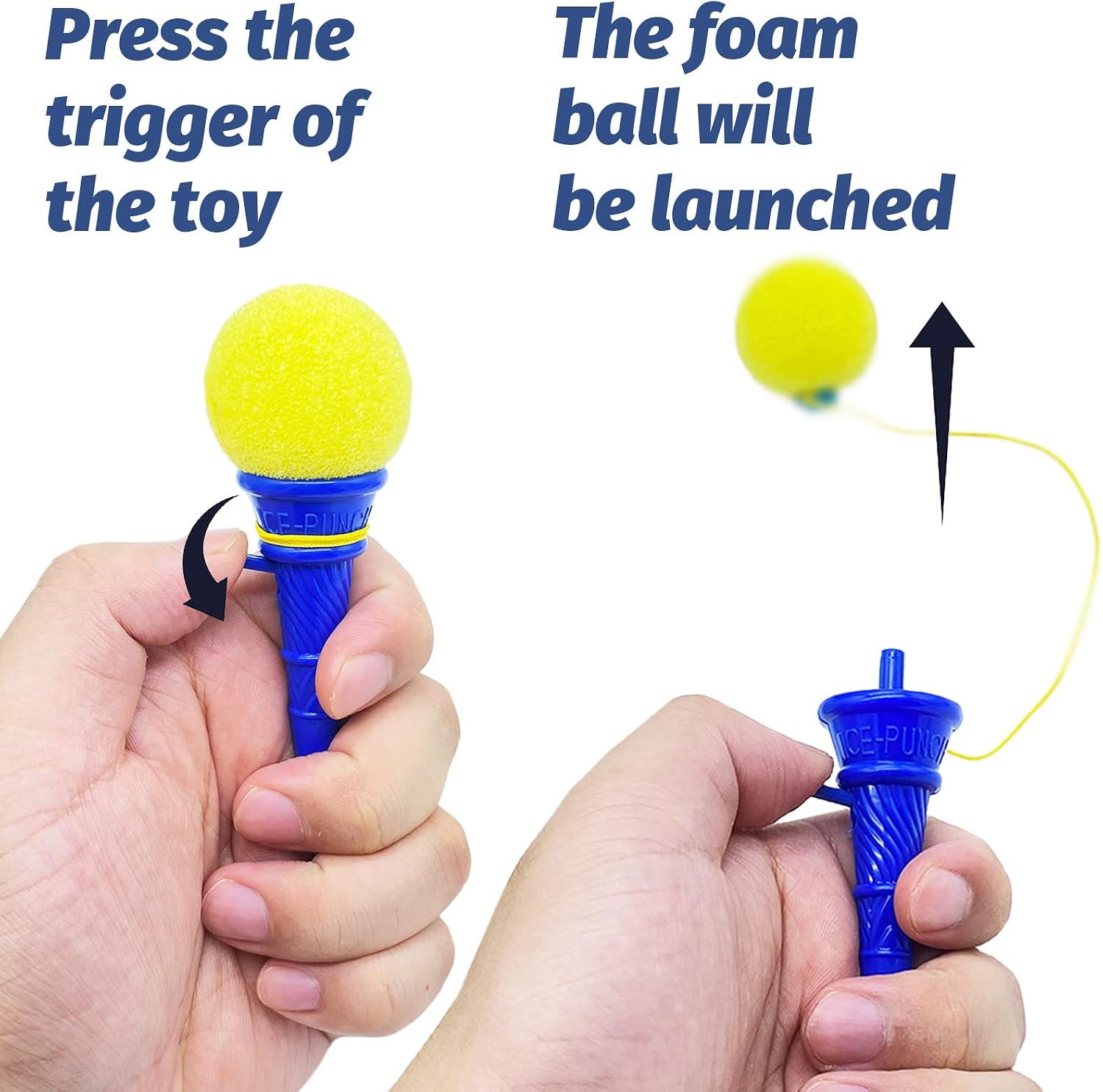 Juuxncgv 30PCS Ice Cream Shooters Toy,4 Inch Ice Cream Foam Ball Launcher,Mini Ice Cream Launcher Cone Sponge Balls for Kids,Children,Carnival Prize,Party Favors,Goody Bag Filler