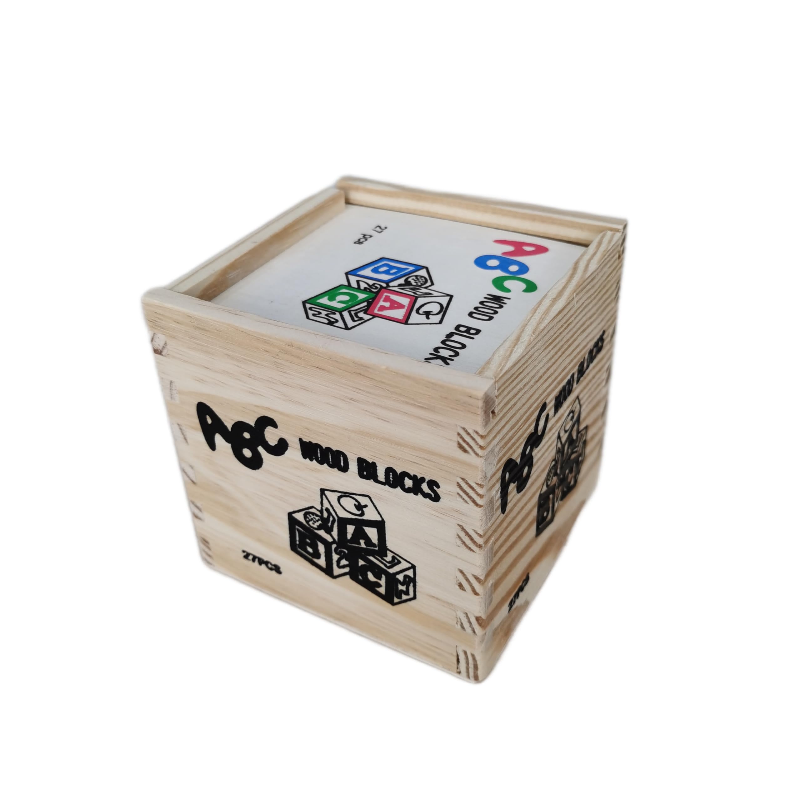 BEACENOV Wooden Baby Block Set including Alphabet Numbers Patterns for Preschool Learning Toddler Montessori Educational Wooden Toys for Baby Boys or Girls Gift Wood ABC Letter Blocks & 123 Number Blocks - Image 4
