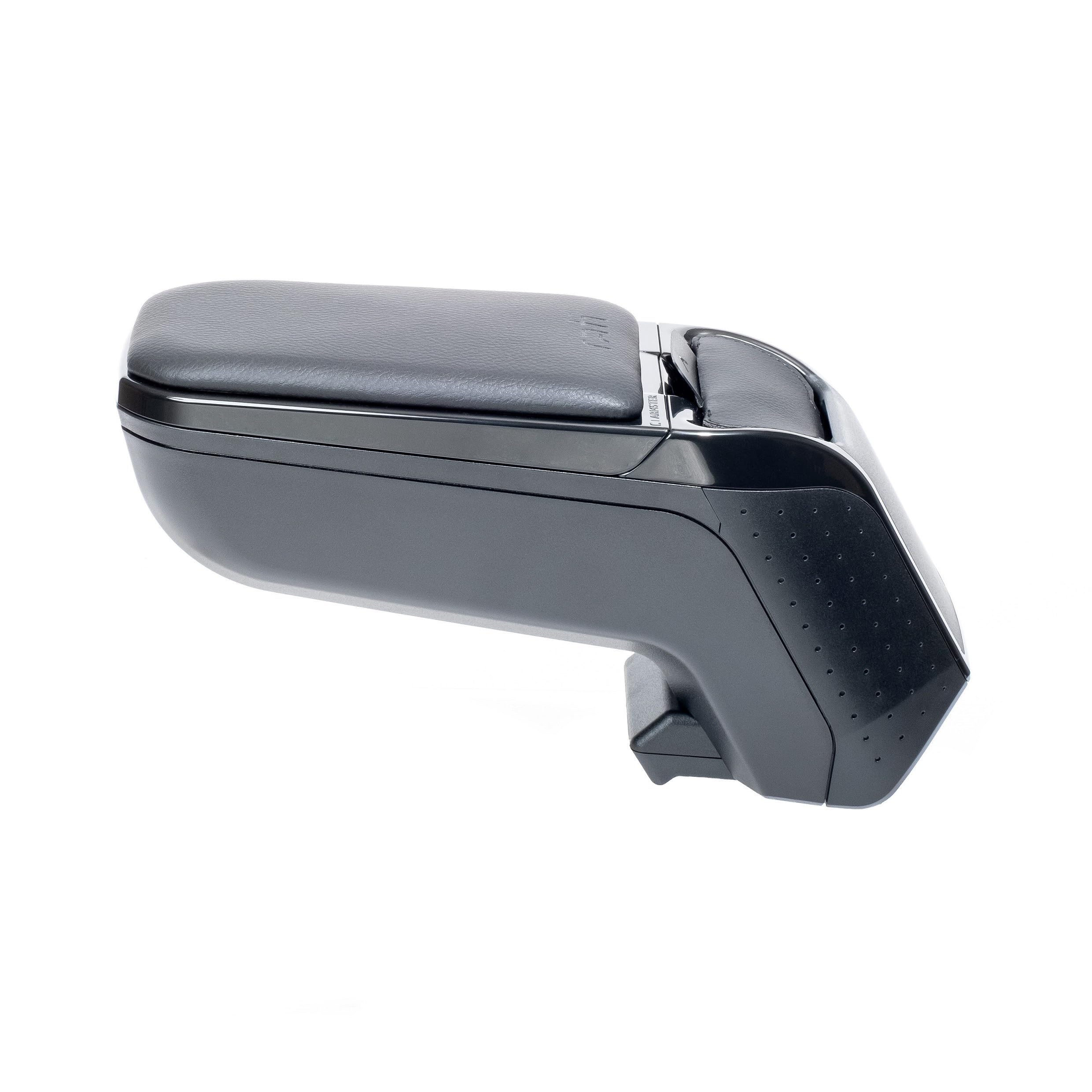 Rati Armster 2 Bracciolo adatto per CITROEN C3 2024 - / e-C3 2024 -/ C3 Aircross 2024- / e-C3 Aircross 2024- [nero,pelle vegana] Bracciolo centrale retrofittabile con vano portaoggetti