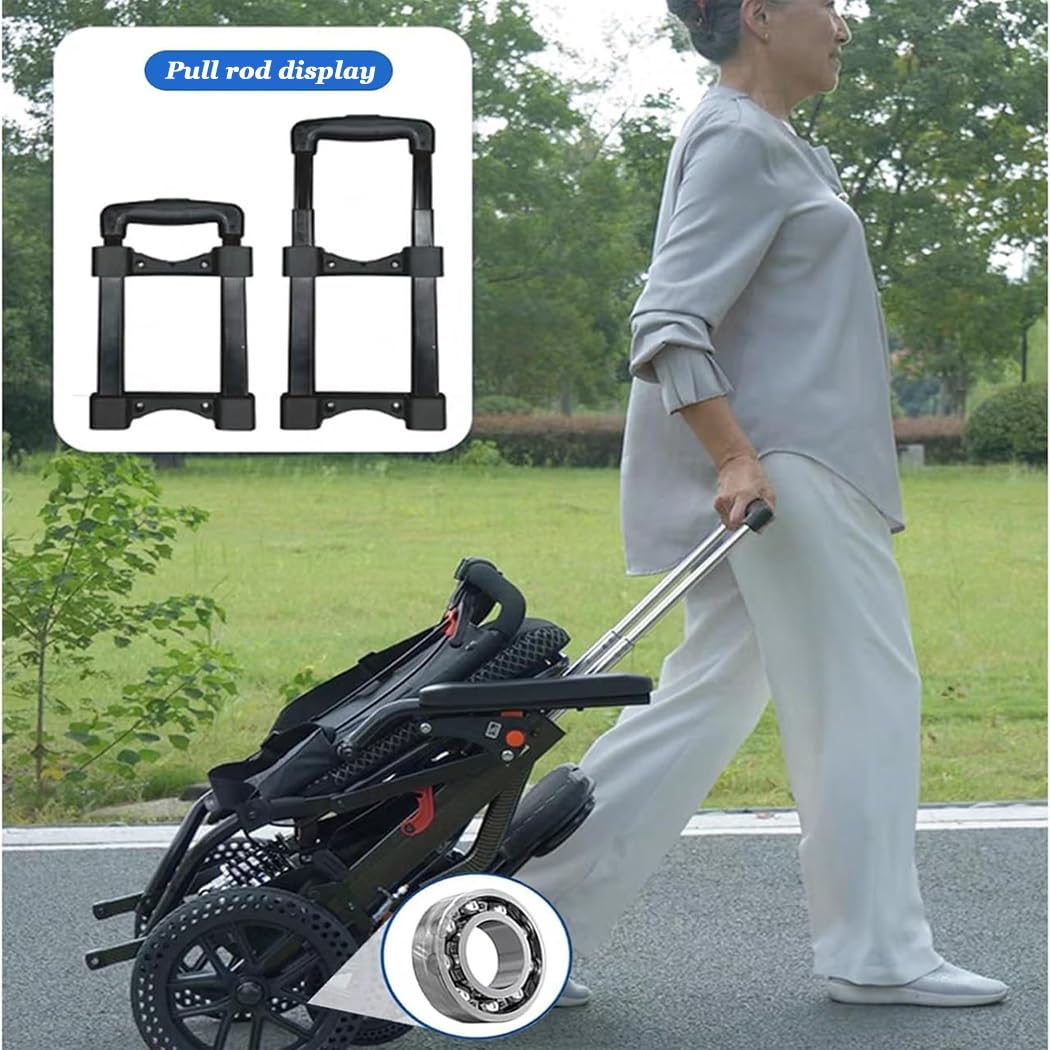 Silla De Ruedas Plegable Ultraligera para Adultos Y Discapacitados (Ancho De Asiento De 42 Cm), 12 Kg, Neumáticos Antipinchazos, Ideal para Espacios Reducidos