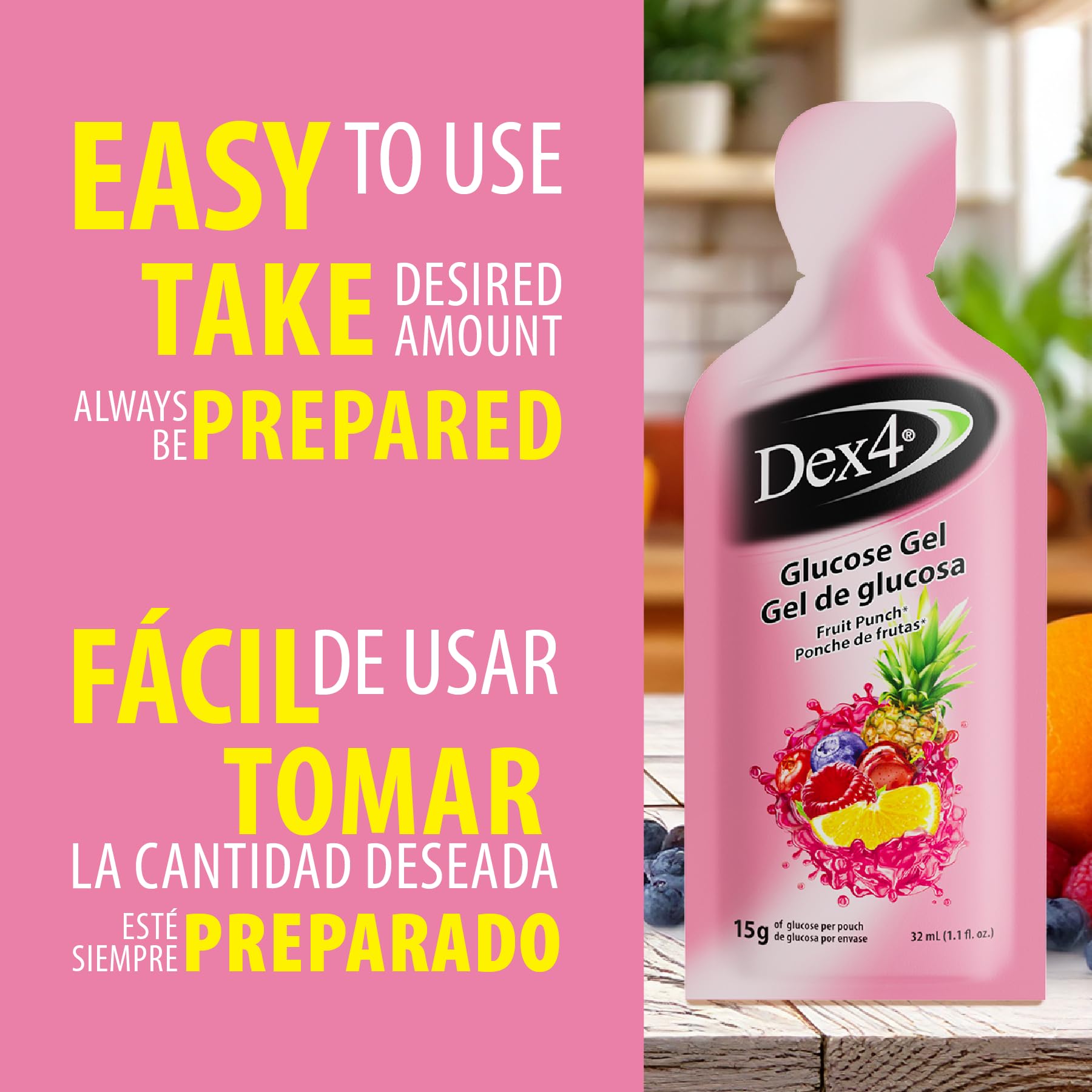 Amazon.com : Dex4 Glucose Gel Packs, 15g Fast-Acting Pre-Measured