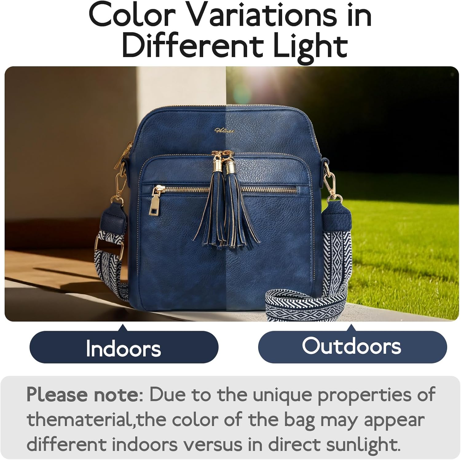 Women's Leather Crossbody Bags Anti Theft Purses RFID Blocking Handbags Trendy Travel Adjustable Strap Tassel