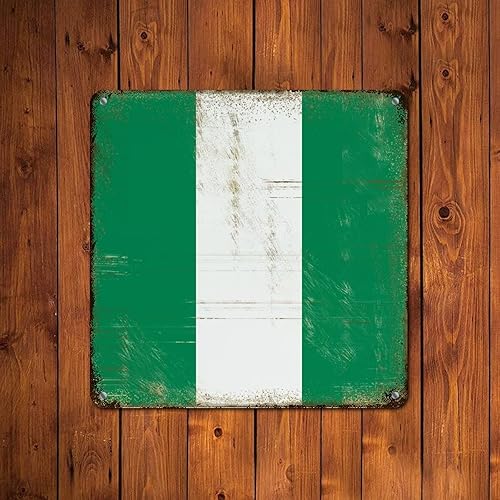 Vista 111 de Letrero de metal con bandera de país internacional, bandera de Polonia, regalo de bandera de Polonia, letreros de aluminio envejecidos