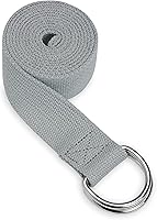 Gaiam Premium Yoga Strap 6ft Stretch Band with Adjustable Metal D-Ring Buckle - Deepen Stretches for Yoga, Pilates, PT & Workouts