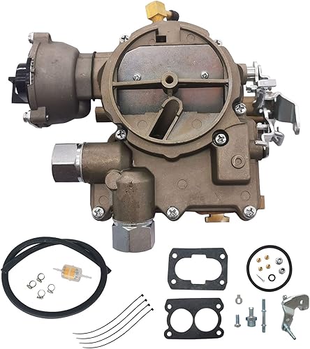 Miniatura 1 de Trucktok 3310-807764A1 - Repuesto de carburador marino para motor Rochester Mercruiser 2 Barrel Carb V6 4.3L 2CYL con estrangulador eléctrico,