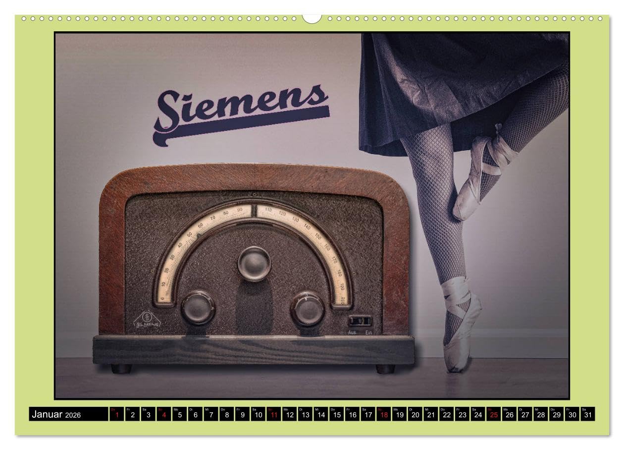 RADIO LEGENDEN (hochwertiger Premium Wandkalender 2026 DIN A2 quer), Kunstdruck in Hochglanz: Radios, Funkempfänger, Musik, erzählen Geschichten von ... einen guten Empfang. (CALVENDO Technologie)