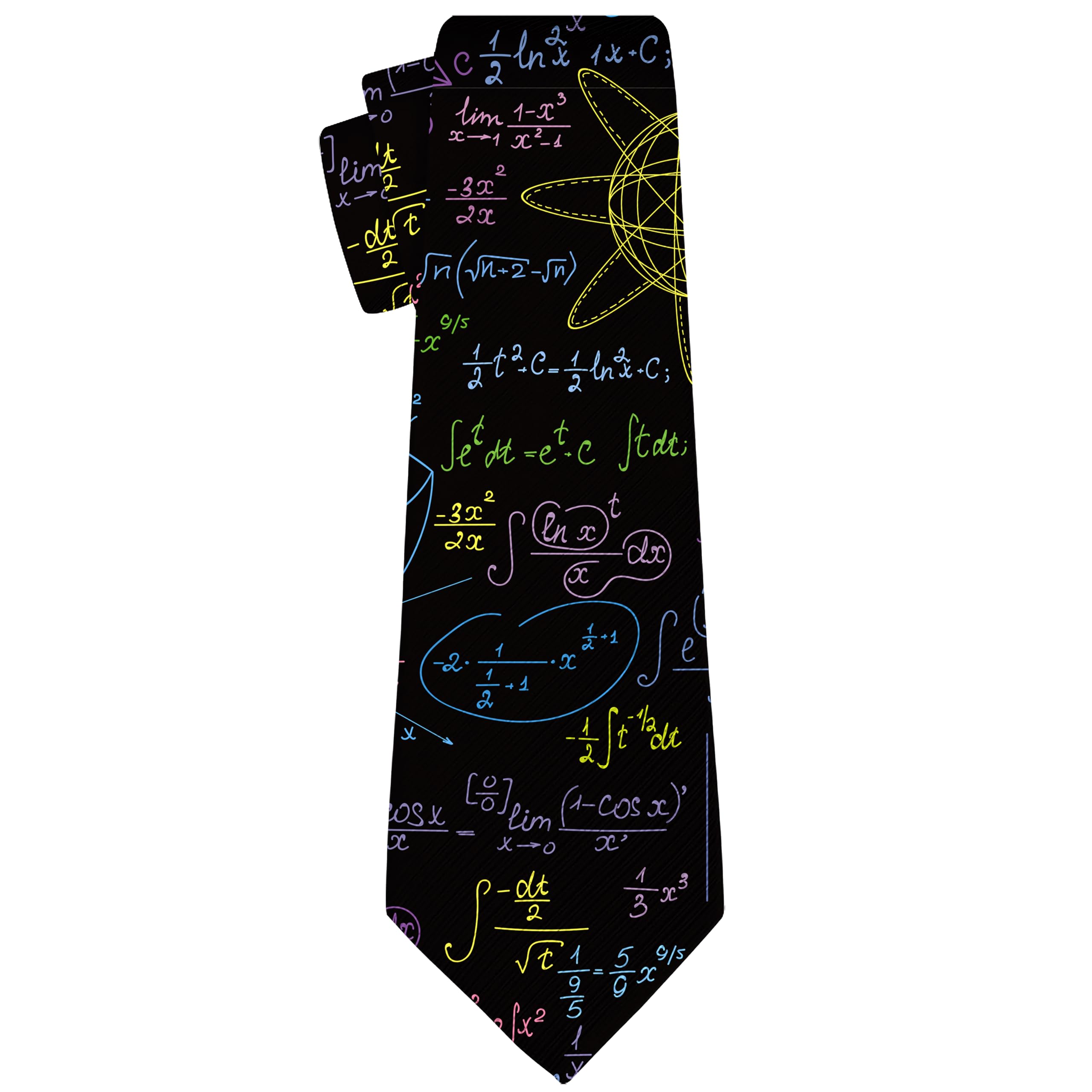 Cubirmin Men's Math Equations Tie Science Teacher Ties Math Formulas Tie for Men Novelty Business Ties for Men