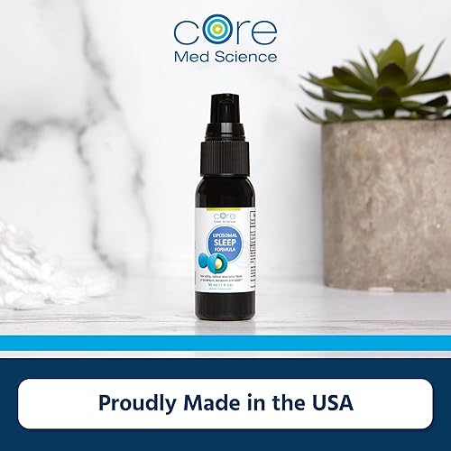 Miniatura 7 de Liposomal Oral Sleep Spray Formula by Core Med Science, 1 Fl Oz - Melatonin Spray for Sleep & Relaxation - Glutathione, Melatonin, & GABA Sleep Aid