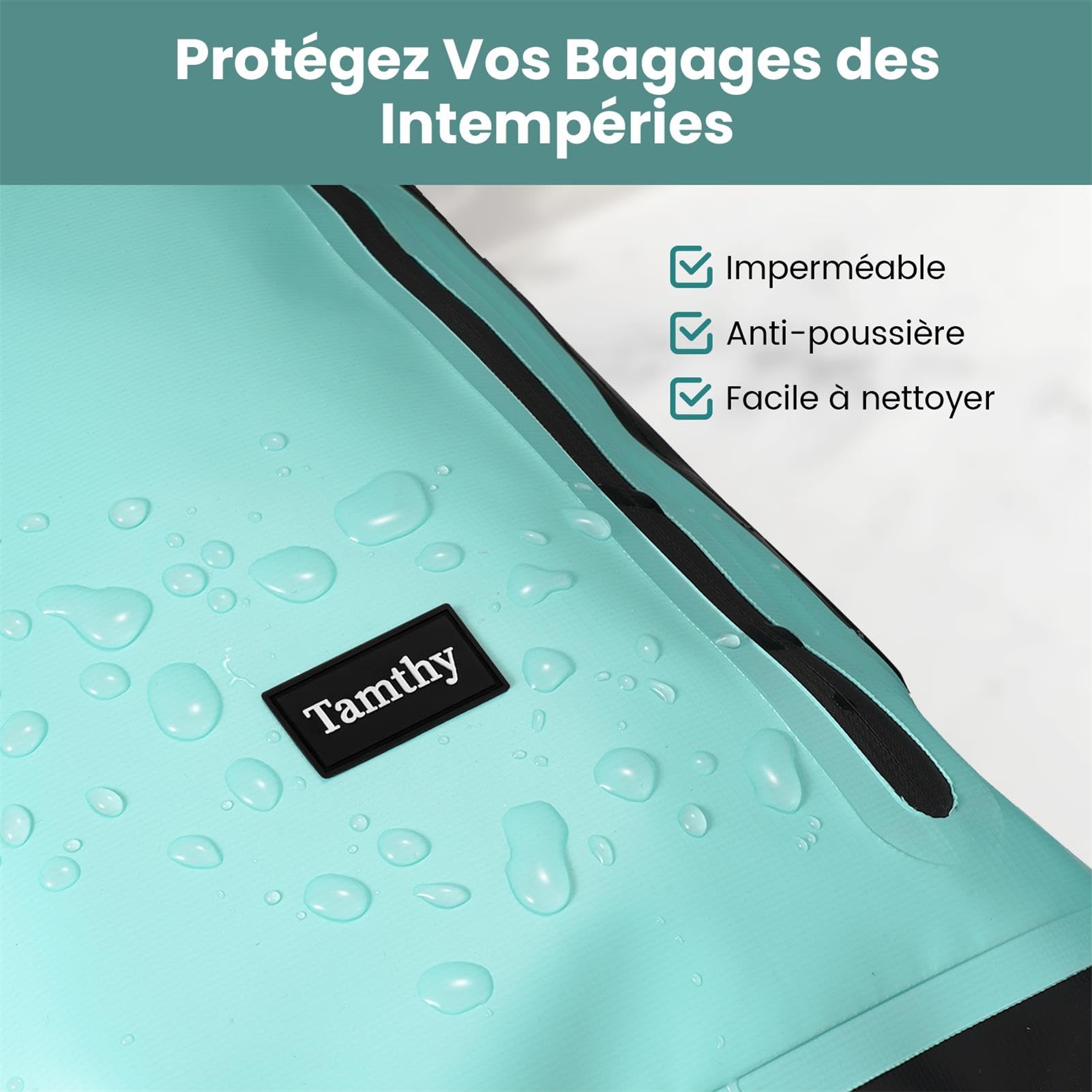 Sacoche Velo Porte Bagage Arriere 100% Imperméable avec Compartiment pour Ordinateur Portable 2 en 1 Sac à Dos & Sacoche Vélo Arriere pour Vélo, Déplacements Quotidiens, Voyages (Menthe, 28L)