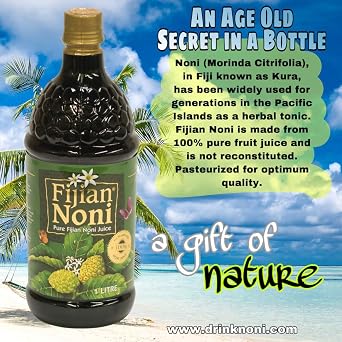 Natural Goodness NONI Juice by Morinda, Original and Authentic, Noni Fruit Juice from FIJI with All-Natural Daily Wellness Drink (Pack of 2 x 33.8 Fl Oz Bottles) Daily Superfood Drink