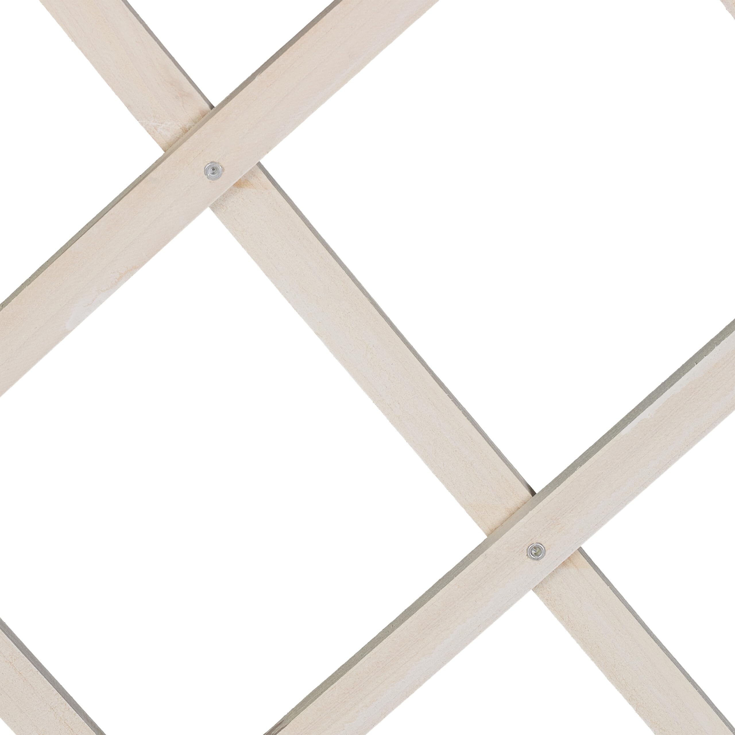 Relaxdays Set 3 Guías Plantas Trepadoras, Celosías Extensibles, Enrejado Enredaderas Pared, 180 x 30 cm, Madera, Blanco