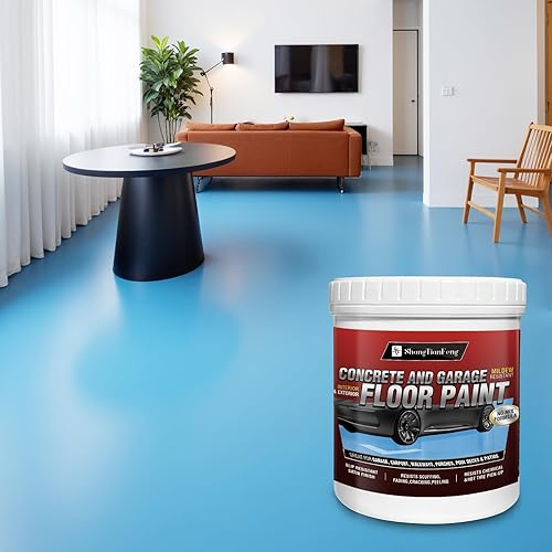 Pintura para piso y pared, revestimiento epoxi a base de aceite impermeable, pintura satinada no mezclada, adecuada para garajes, concreto, paredes