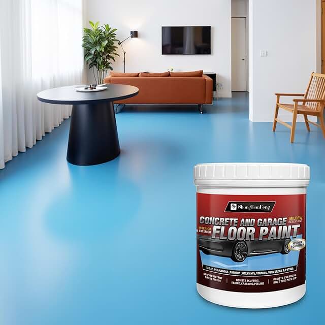 Floor wall paint, oil-based epoxy waterproof coating, non-mixed satin pa...