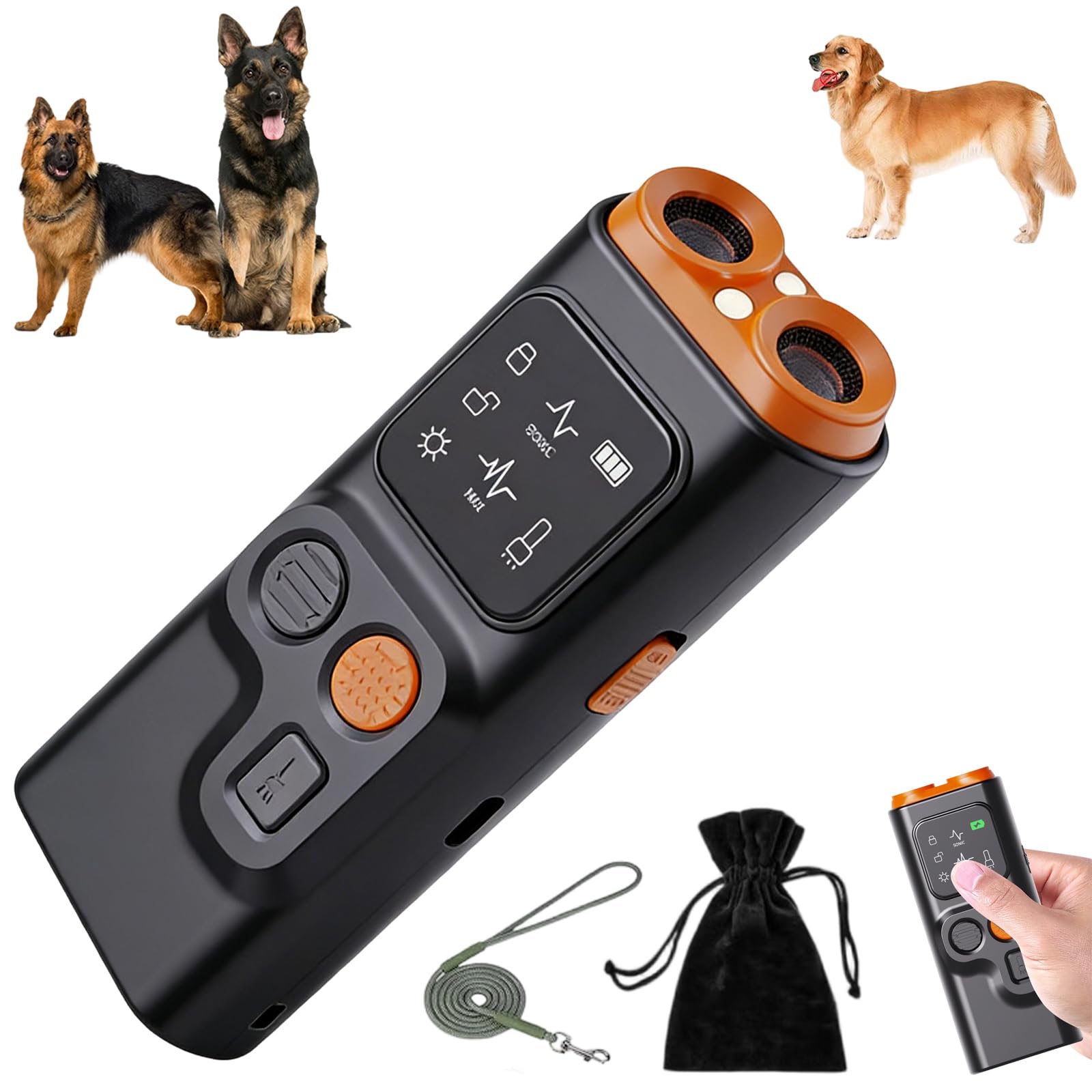 Hundetrainer, Ultraschall-Anti-Bell-Gerät Gegen Hundebellen, Für Ruhe in Haus & Garten, Stoppt Bellen Automatisch Sofort, 3 Modi, USB-Aufladung (1PC-B)