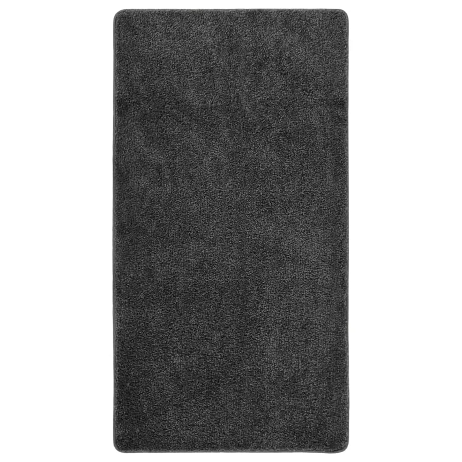 Homgoday Tapis shaggy gris foncé 80 x 150 cm antidérapant pour salon, chambre à coucher et cuisine pour sol dur