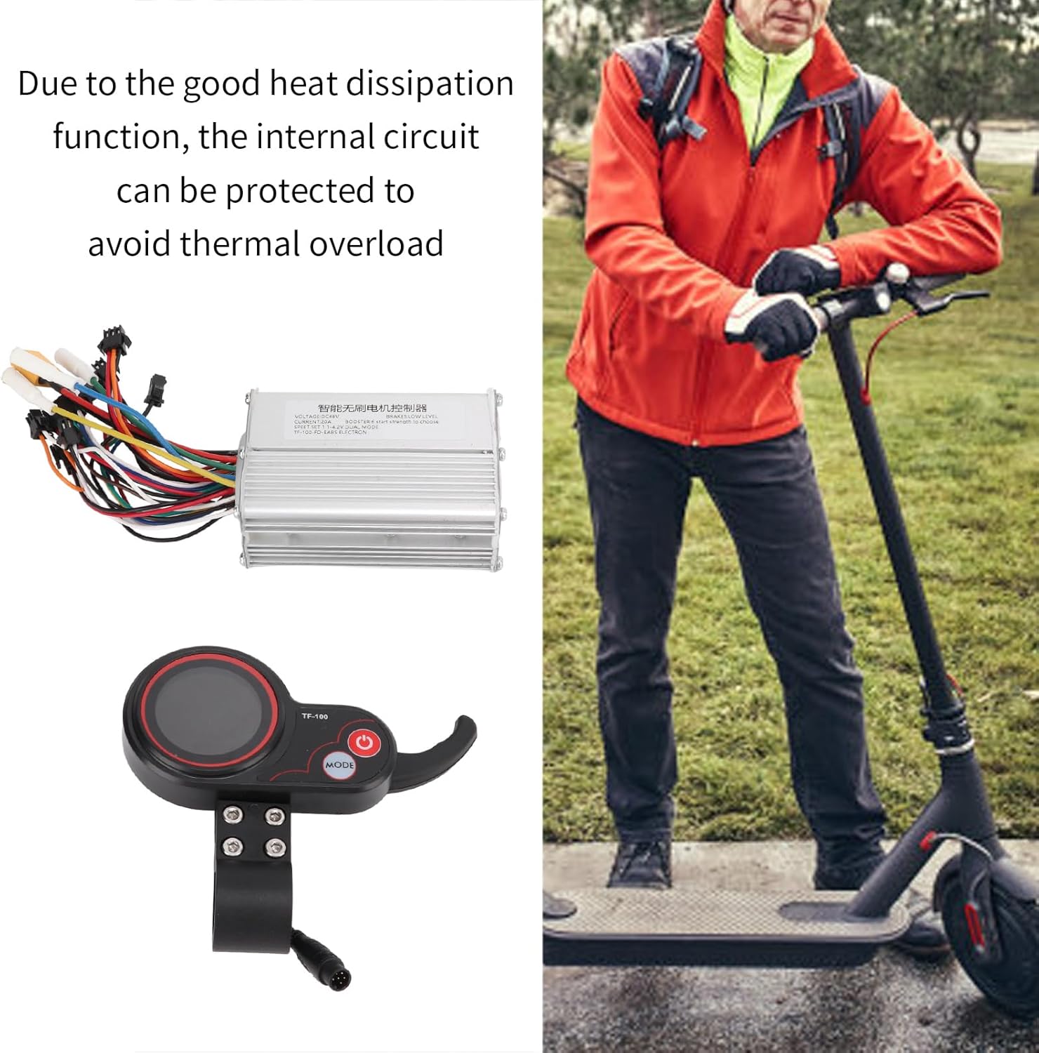 48V 20A Electric Scooter Controller, Motor Brushless Controller, Electric Motor Controller Component for KUGOO M4 10inch Electric Scooter