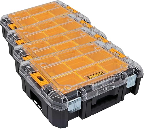 Miniatura 7 de DEWALT TSTAK - Organizador de herramientas, piezas pequeñas y caja de herramientas organizadora de tornillos con compartimentos extraíbles,