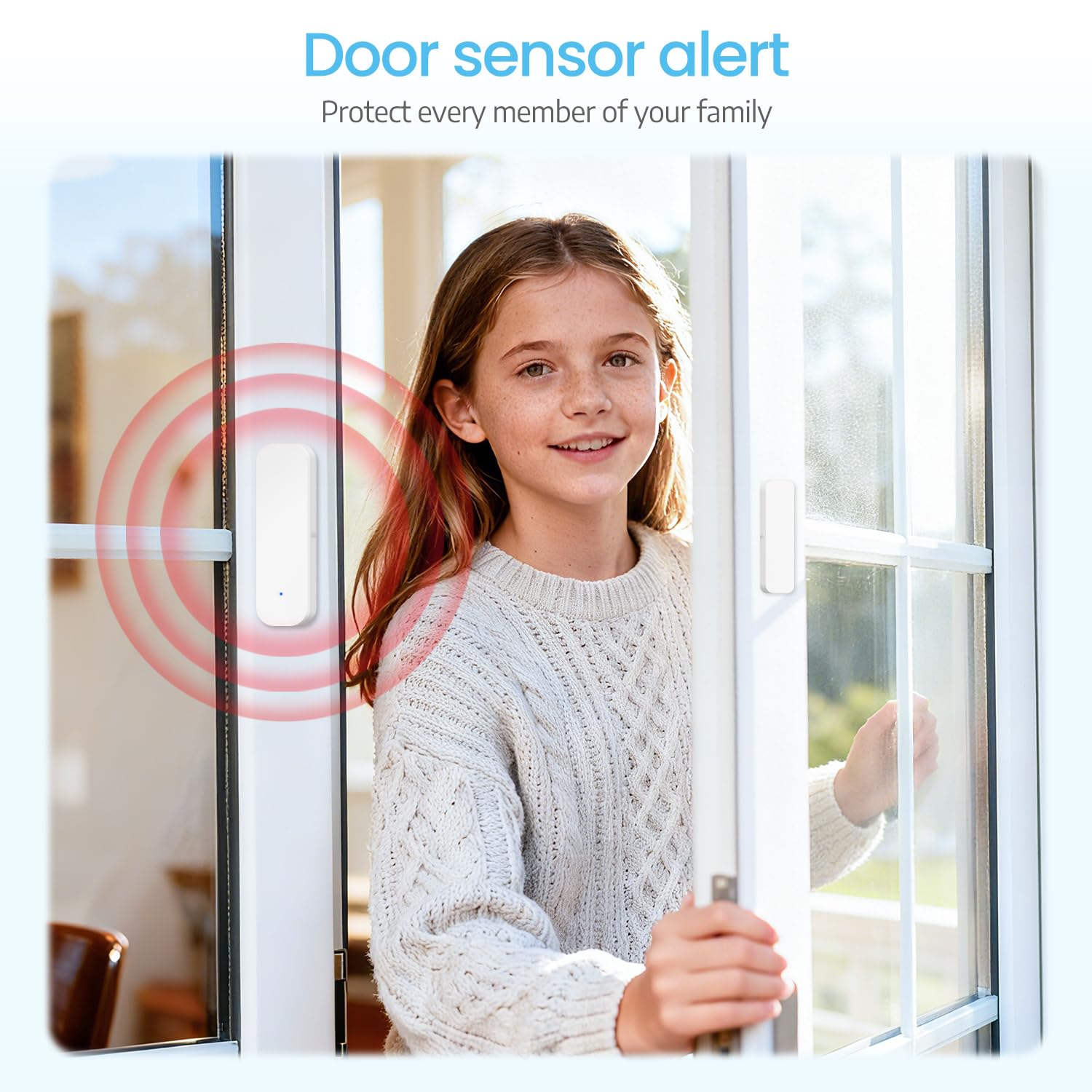 9 Stücke Fensterkontakt Zigbee, Tür Fensterkontakt Smart Home | LincoSoft Zigbee Türsensor kompatibel mit Alexa und Google Home, benötigt Tuya Gateway, , für Haus, Garage