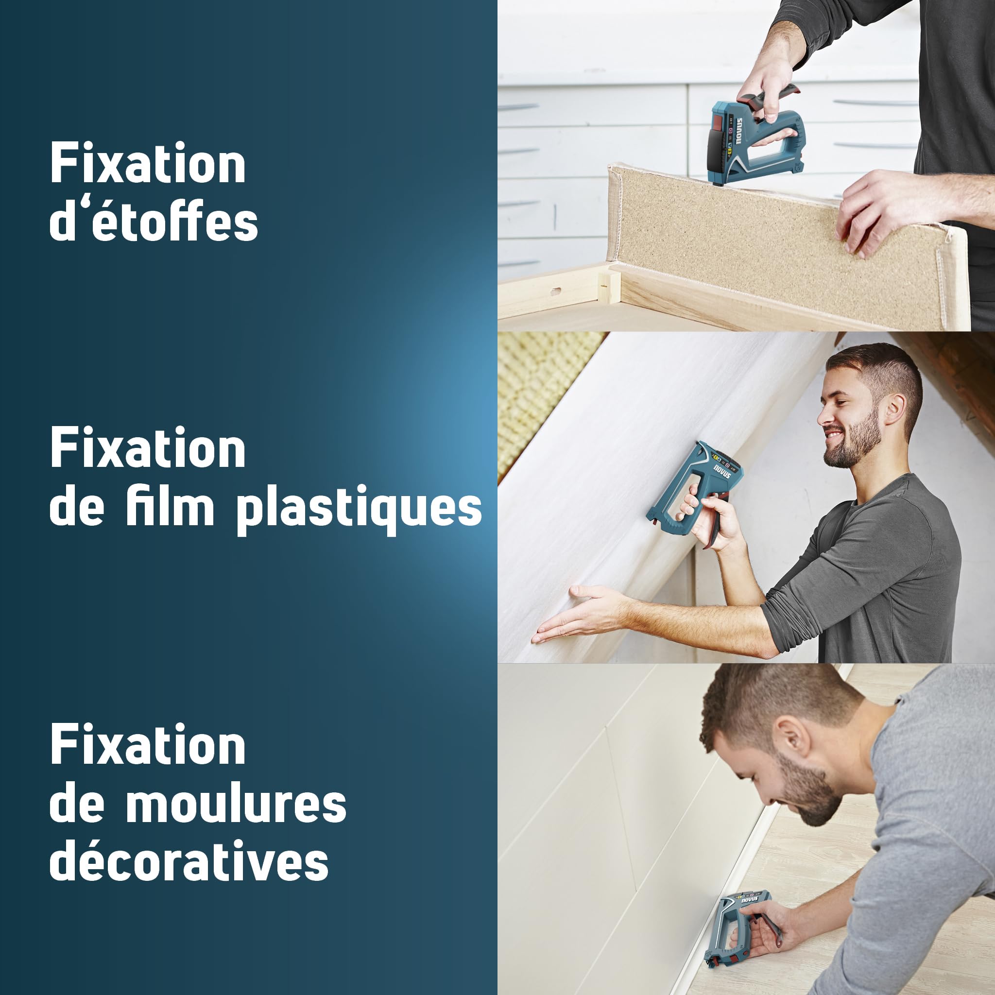 NOVUS TOOLS Agrafeuse manuelle J-17 Kit avec 1800 agrafes