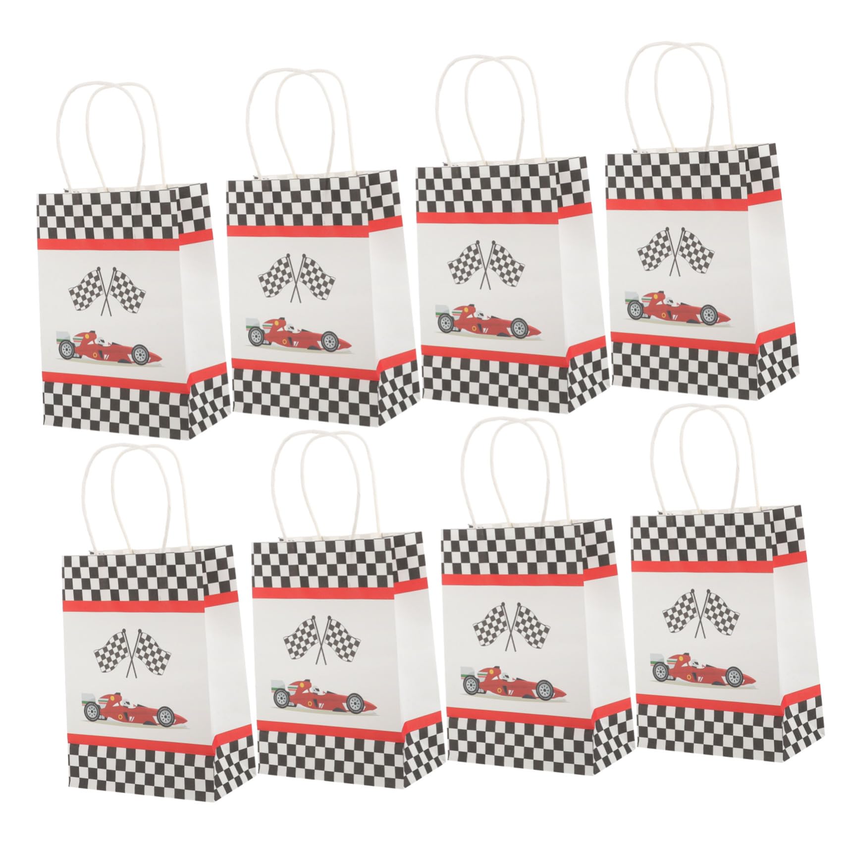FOMIYES 12 Pack Checkerboard Gift Bags Handmade Paper Party Bags for Birthday Wedding Favour Treats and Presents 11.81 X 5.91 X 3.15 in Assorted Colour