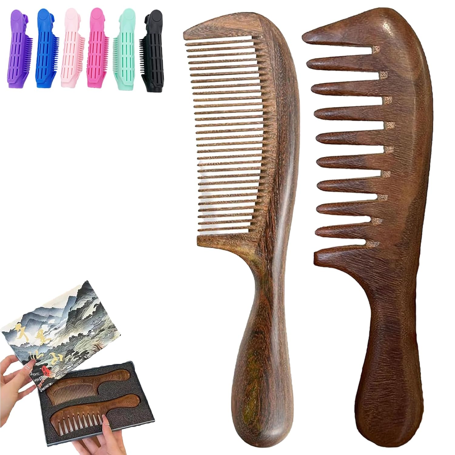 Walnut Hair Comb, Walnut Wood Hair Comb, Walnut Comb