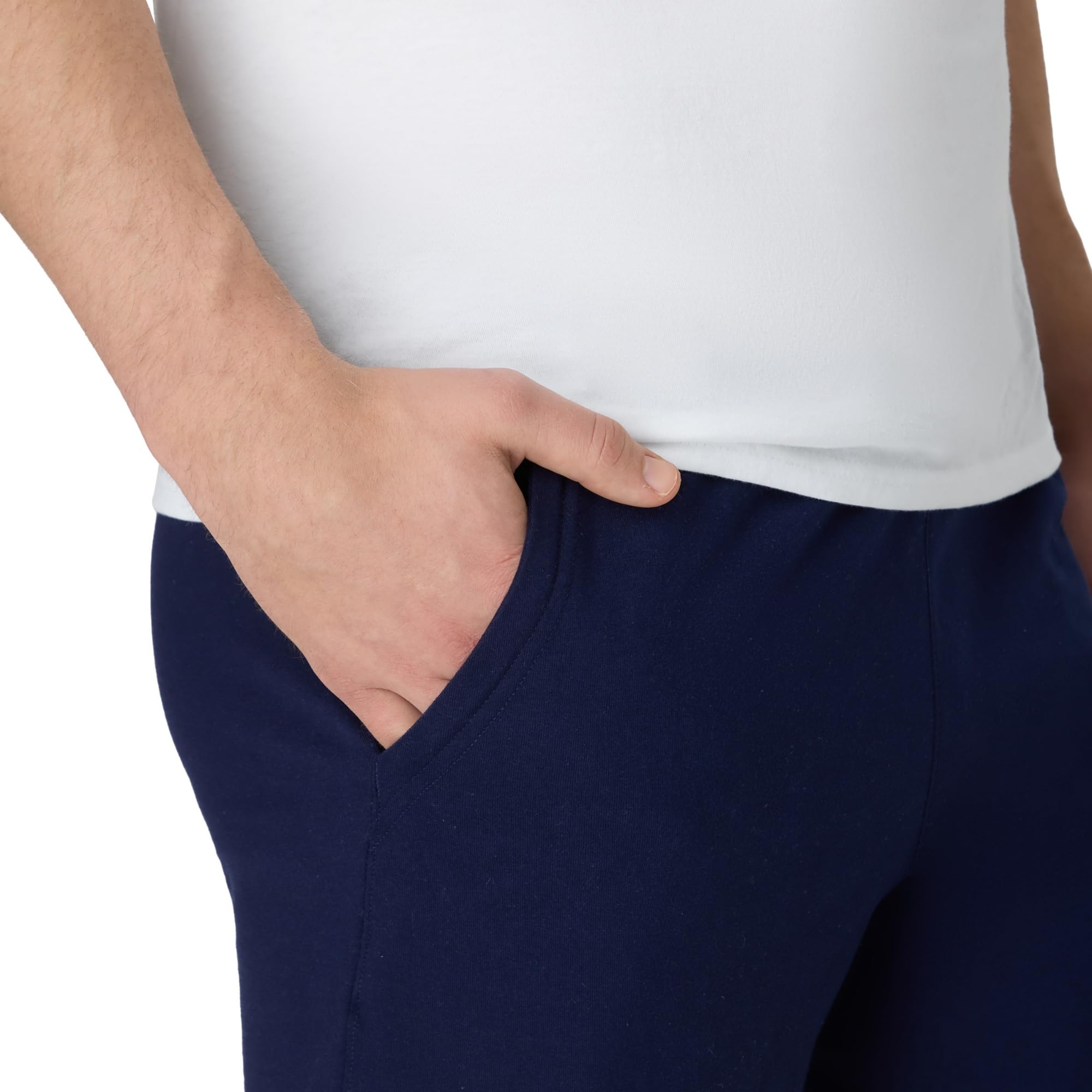 Hanes - Originals - Pantaloncini da Palestra in Cotone con Tasche, 17,8 Cm, Pantaloncini Uomo
