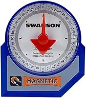 Swanson Tool AF006M Magnetic Angle Finder - Strong Ceramic Magnet, Precise 0-90° Readings for Pipes & Layout