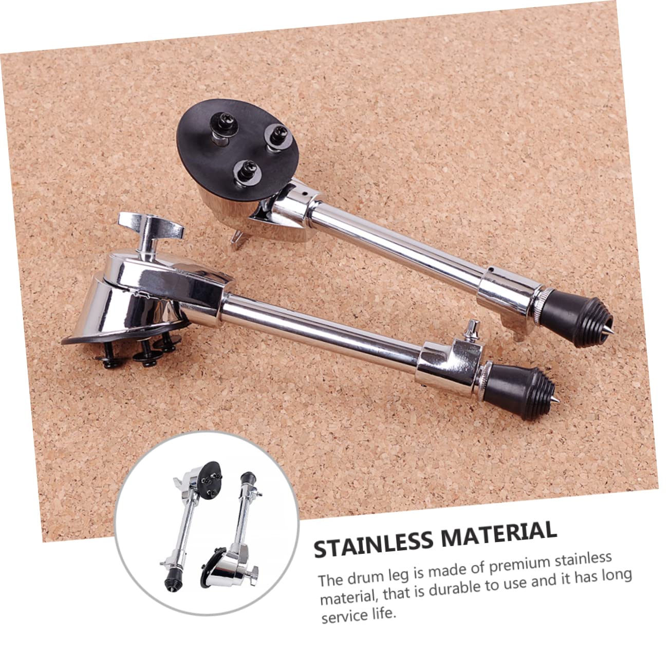 TOYANDONA Gambe Per Tamburo in Inossidabile Supporto Per Sperone Per Tamburo Parte Per Strumenti Percussione Supporto Inferiore Per Grancassa Accessorio Di Ricambio Per Batteria