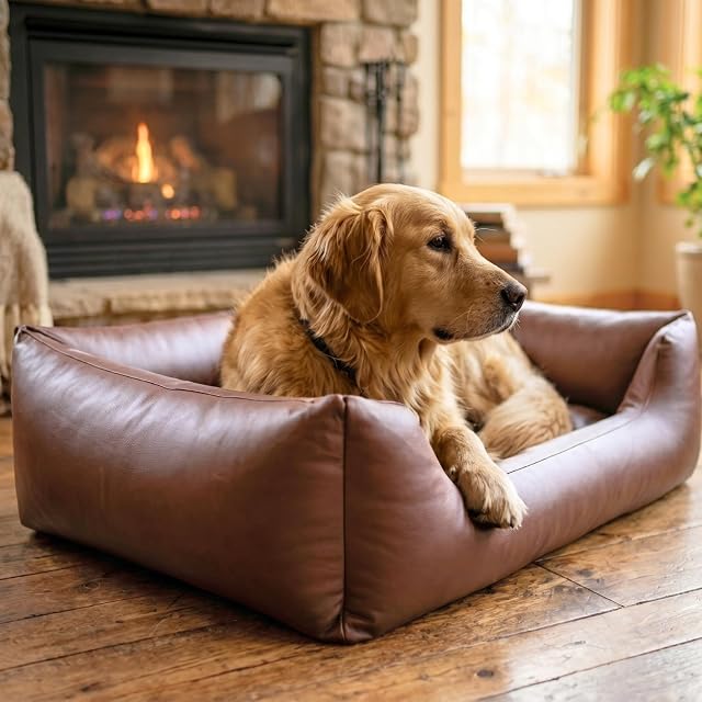 Foto 2 de 8 de 4L Textil Mario Cama Perro Ortopédica Polipiel Memory Foam Viscoelástica Impermeable Resistente Fácil…