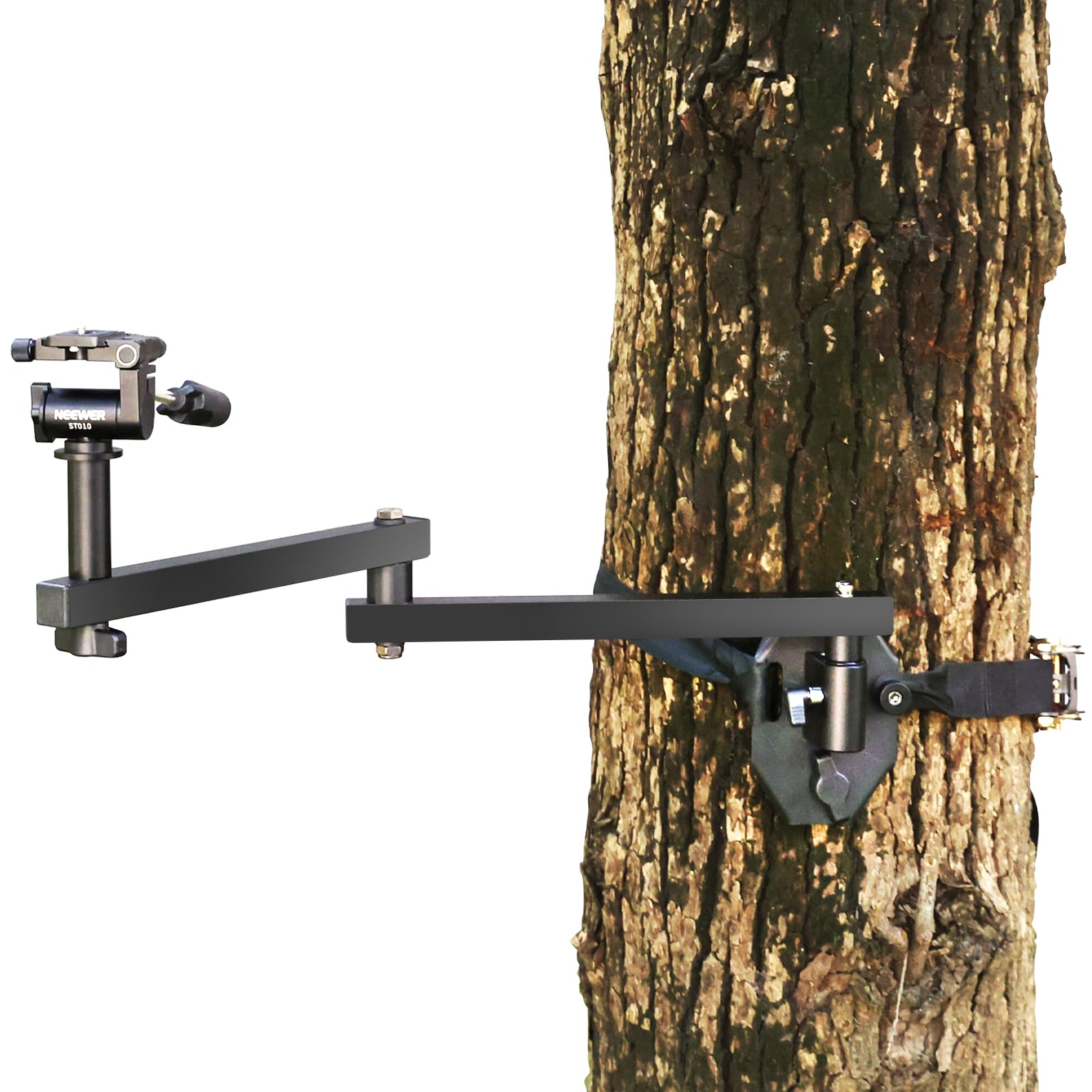 NEEWER 61 cm Magic Arm para cámara de Caza al Aire Libre, más de 5 Juntas silenciosas, Soporte de Eje Ligero de Aluminio con Nivel de Burbuja, Mango ergonómico, Correa para filmar Animales ST010