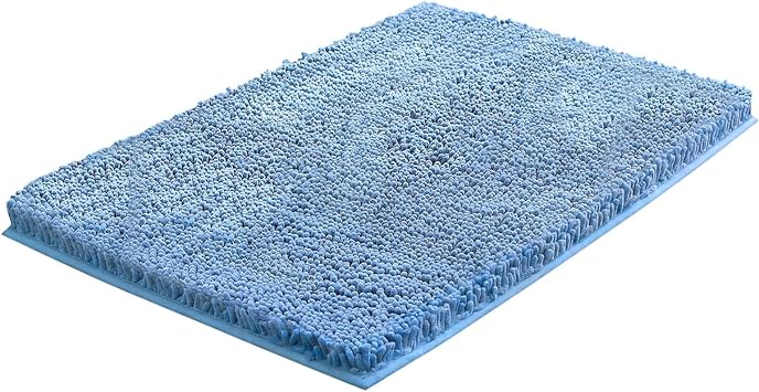 Bathroom Rugs, 30X20 Inch Extra Soft Non Slip Machine Washable Absorbent Bath Mats,Quick Dry Thick Rubber Backing Microfiber Black Bathroom Rug for Floor,Home Decor Accessories,Shower,Tub
