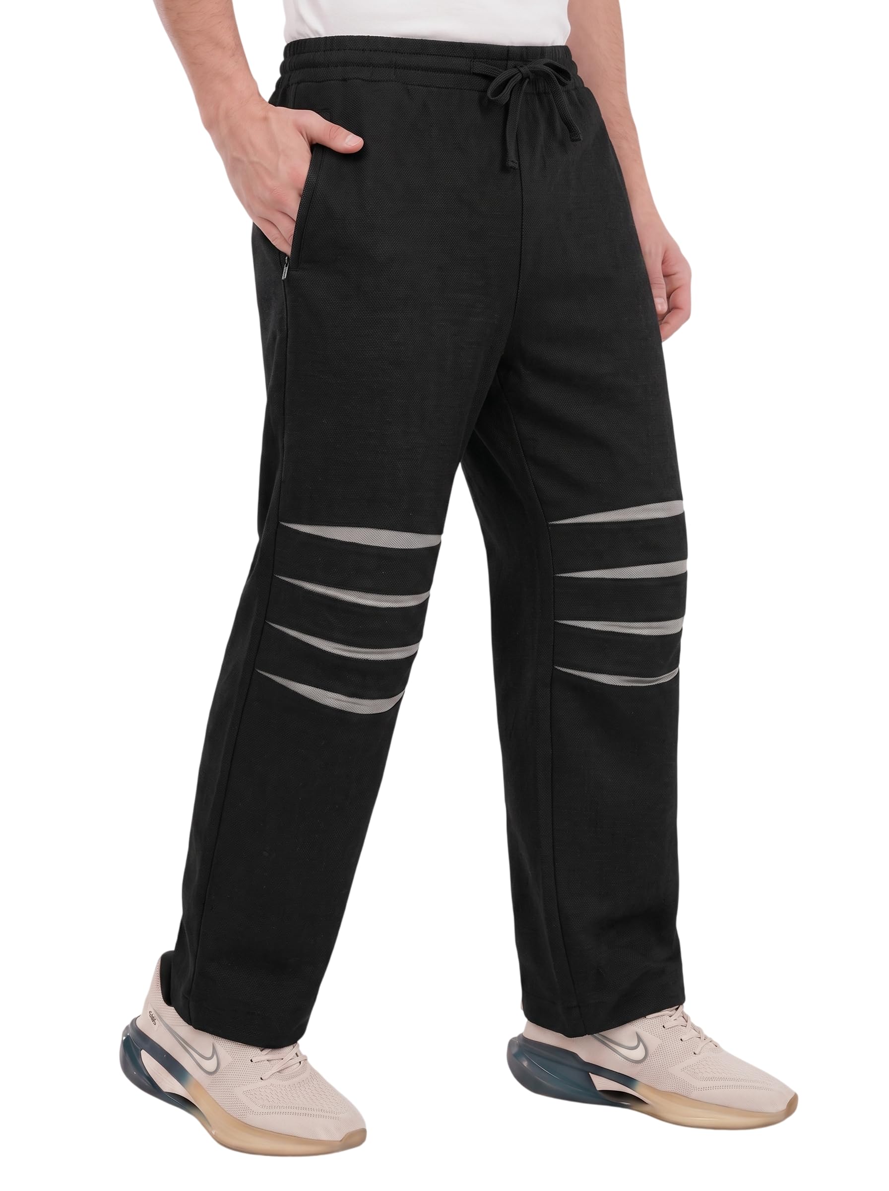 saintx Men's Premium Performance Joggers | with Knee Gussets for Enhanced Mobility | Stretchable Functional Fabric | Modern Athletic Straight Fit | Stylish Casual & Active Wear (Style 39)-picture-48