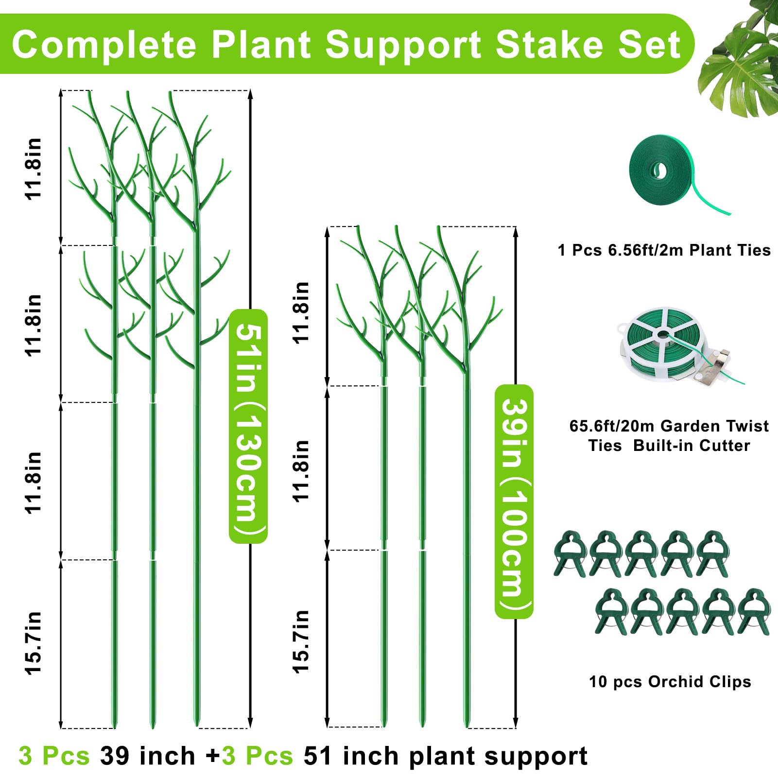 Snapklik.com : Fabulas 6 Pack Plant Support Stakes For Indoor Plants ...